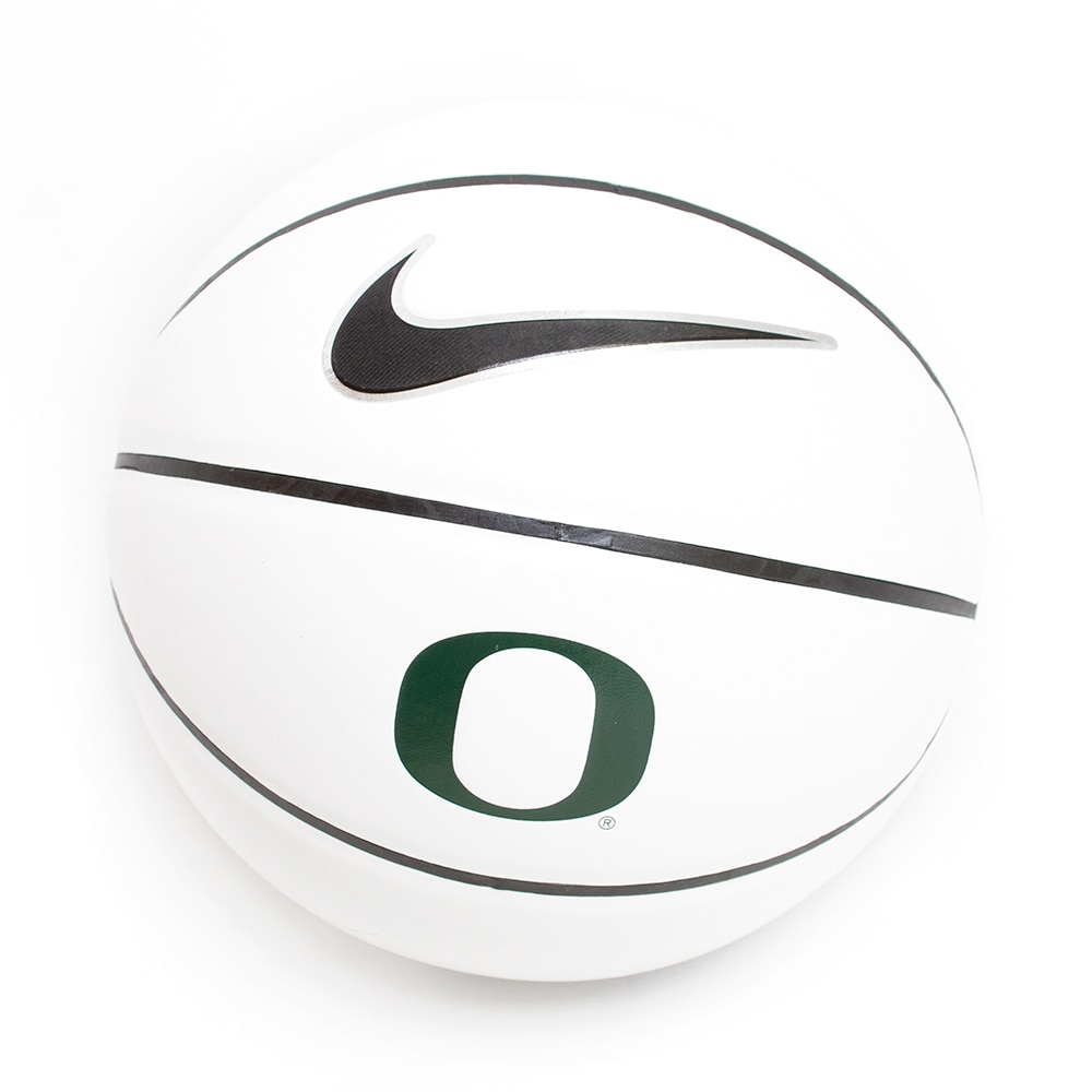 Classic Oregon O, Nike, White, Balls, Sports, Basketball, Autograph, Composite Synthetic Leather, Official Size, 267512